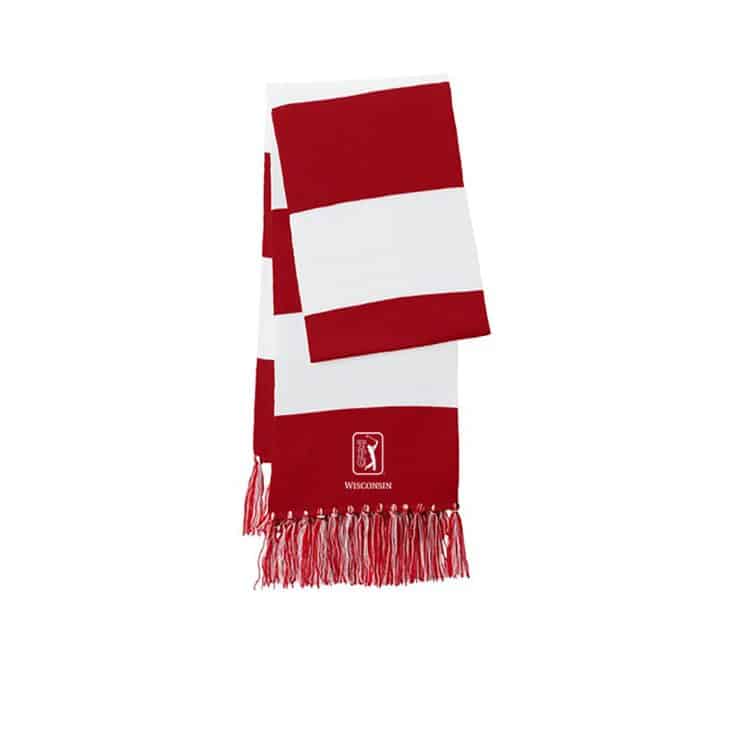 ST-Spectator Scarf-STA02-True Red and White
